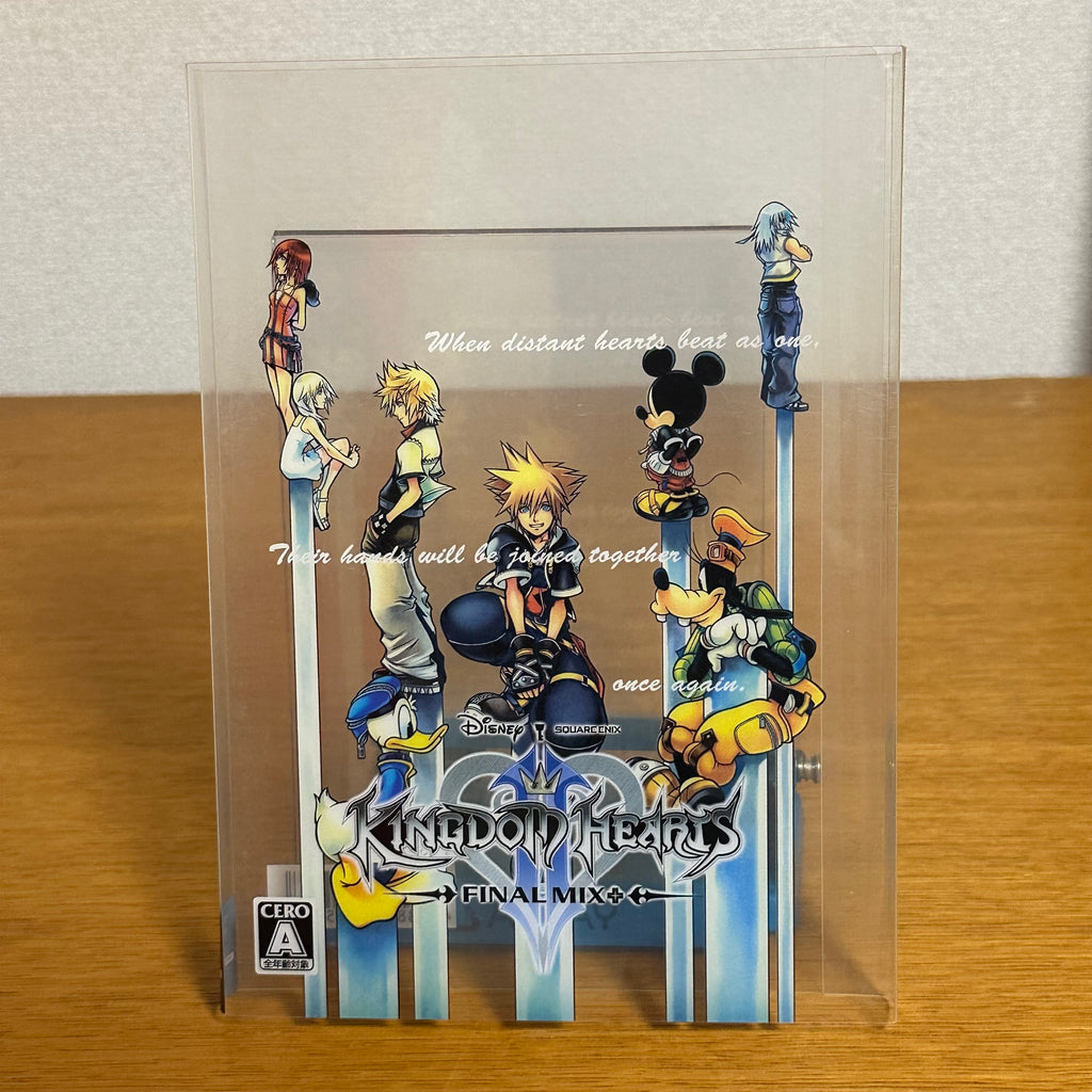Kingdom Hearts II Final Mix+ PS2 Japonês — Capinha Especial 3D com 2 Discos